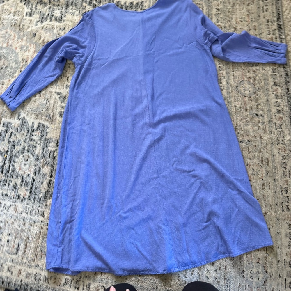 Solika SOLÈNE LINEN SHIRTDRESS medium periwinkle - Picture 6 of 6